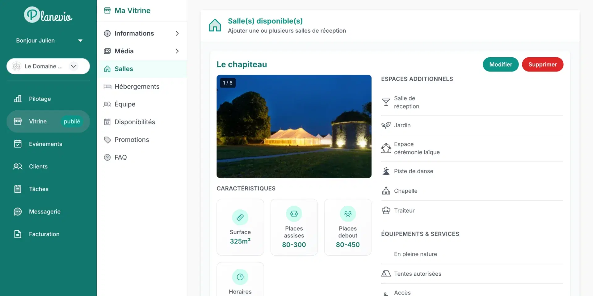 Vitrine Planevio publiée pour le référencement